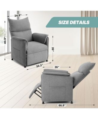 Power Lift Recliner Chair with Remote - Electric Recliner with Padded Backrest & Side Pockets - Living Room Chair with Rocking Function
