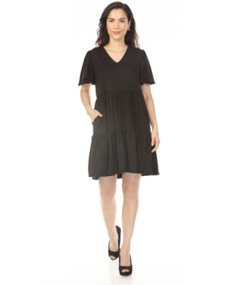 Women's V-Neck Short-Sleeve Dress