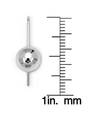 925 Sterling Silver 10mm Polished Solid Ball Frenchwire Drop Earrings