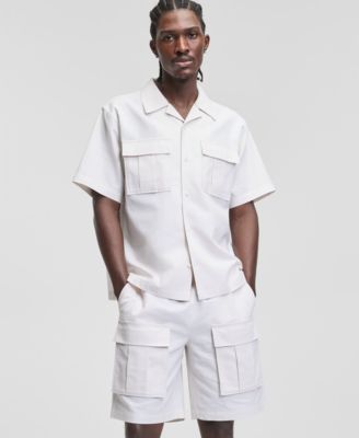 Men's Linen & Cotton Relaxed Utility Shirt