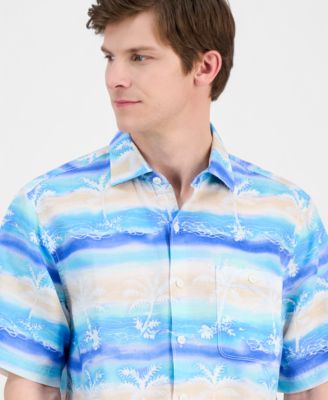 Men's Sand Palma Batik Printed Short-Sleeve Shirt