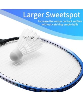 Badminton Rackets Set of 4 for Backyard Games Includes 4 Racquets 4 Nylon Shuttlecocks 4 Grip Tapes and Carrying Bag for Adults