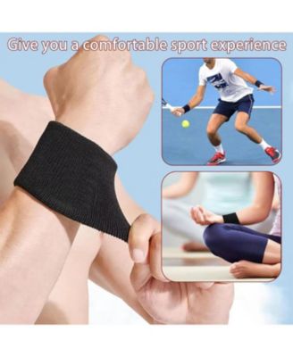 10 Pairs Wrist Sweatbands for Men and Women Cotton Terry Cloth Absorbing Wrist Bands for Tennis Basketball Running and Gym Training.