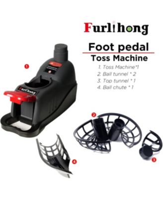 Mechanical Baseball Soft Toss Machine with Adjustable Angles & Step On Paddle Launch, Compatible with Regulation Baseballs