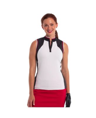 Women's Stand Collar Sleeveless Golf Polo