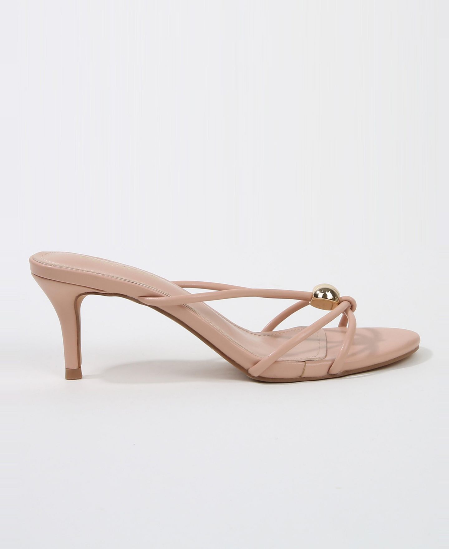 Женские сандалии BERNESS Fifi Strappy Kitten Heel, цвет: Бежевый — фото 2