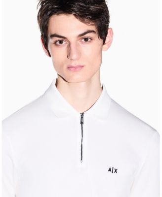 Men's Short Sleeve Zipper Polo Shirt