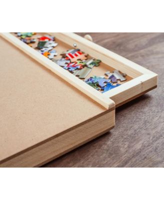 Wooden Jigsaw Puzzle Table | Puzzle Storage System | 35 x 2 x 28 Inches