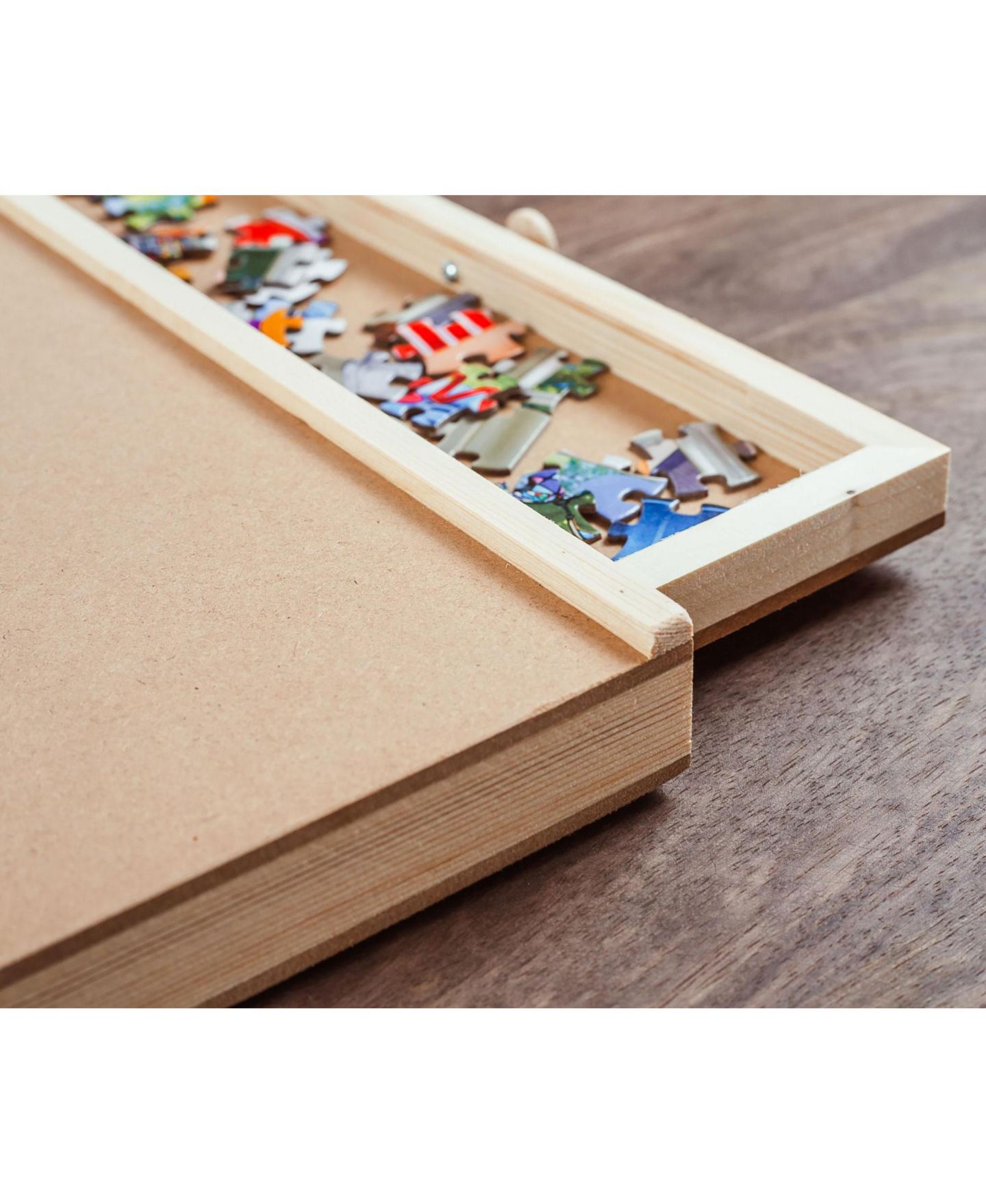 Детская игрушка Shantou South Toys Factory Jigsaw Puzzle Table with 6 Sliding Drawers, от 14 лет, цвет: Бежевый / Хаки — фото 3