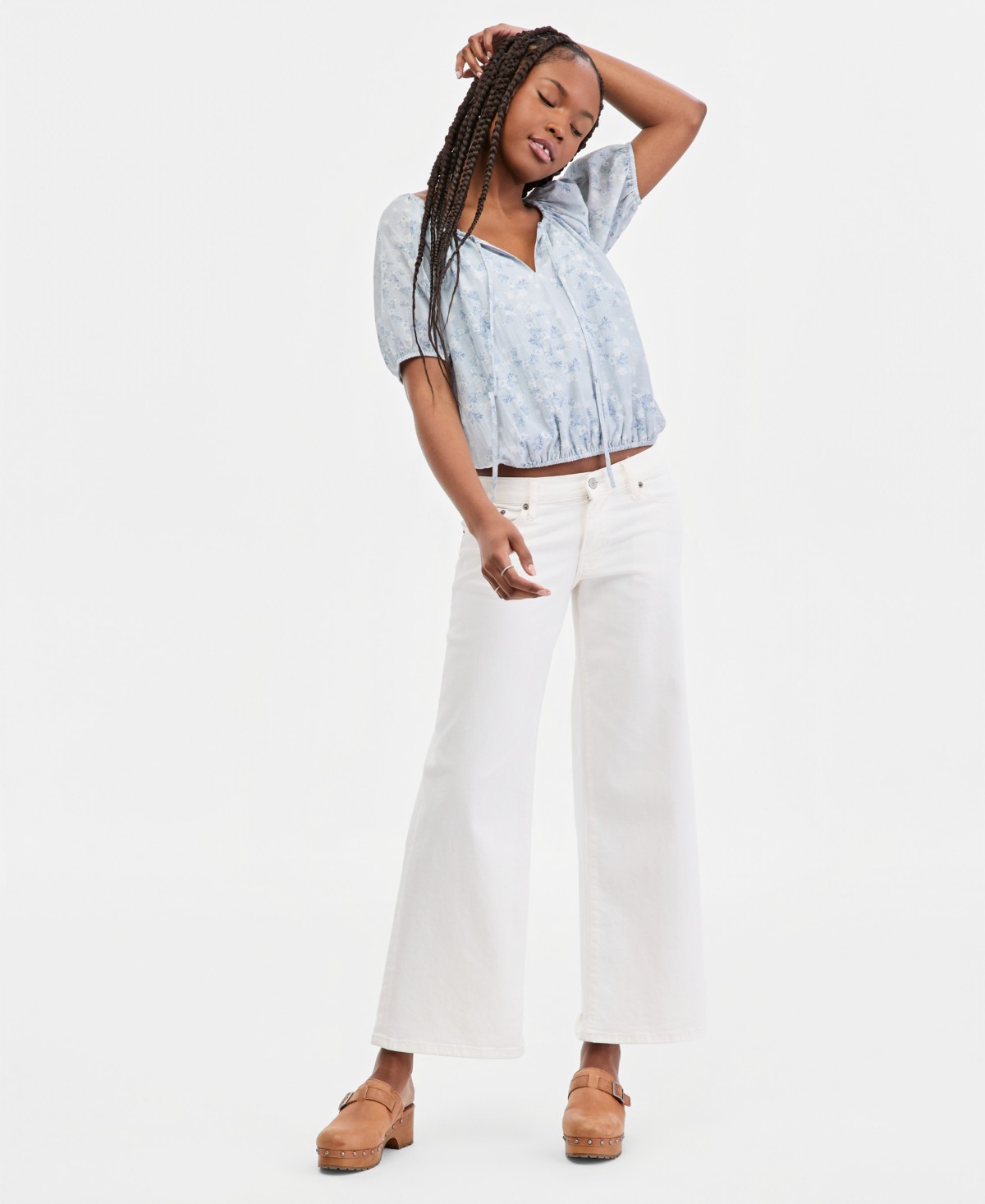 Женские джинсы Lucky Brand Women's Sweet Mid-Rise Wide-Leg Jeans — фото 1