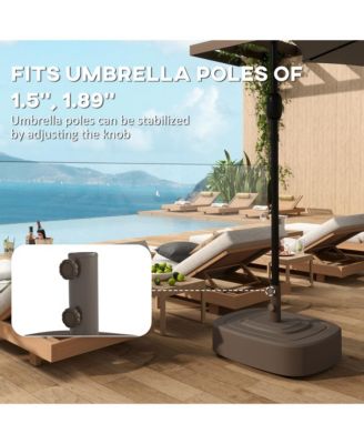 Patio Umbrella Base with Wheels,  for 1.5"/1.9" Umbrella Poles