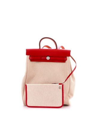 Herbag A Dos Zip Backpack Toile and Leather