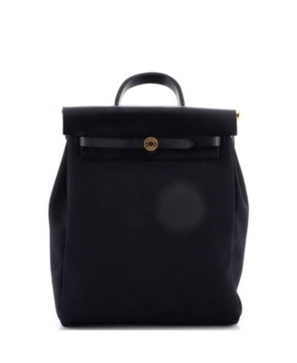 Herbag A Dos Zip Backpack Toile and Leather