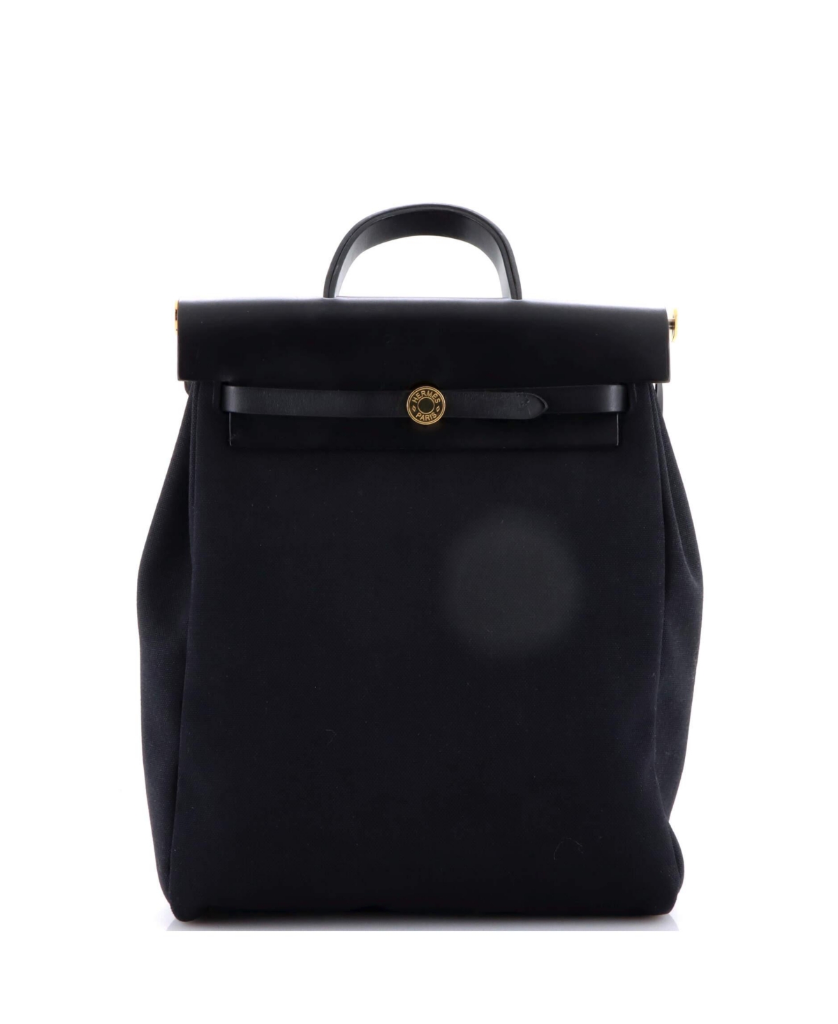 Pre-Owned HERMES Herbag A Dos Zip Backpack Toile and Leather