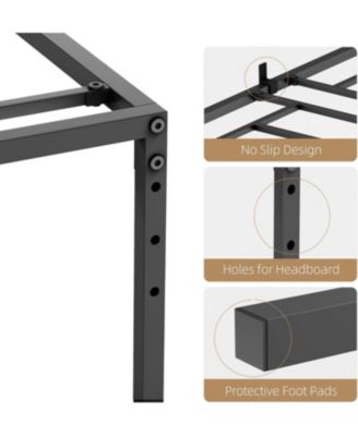Queen Metal Platform Bed Frame, Heavy Duty Steel Slat Support with 13.8" Height, Queen Size
