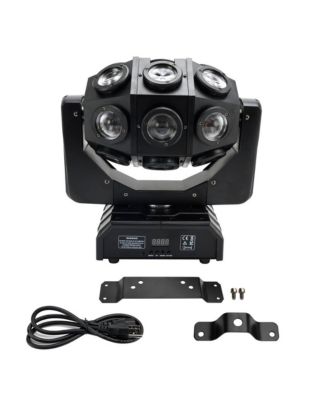 180W RGBW Moving Head Stage Light with Adjustable Strobe, DMX & Auto Music Sync