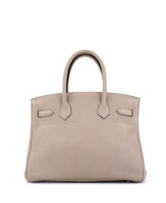 Birkin 30 Handbag Grey Togo with Palladium Hardware