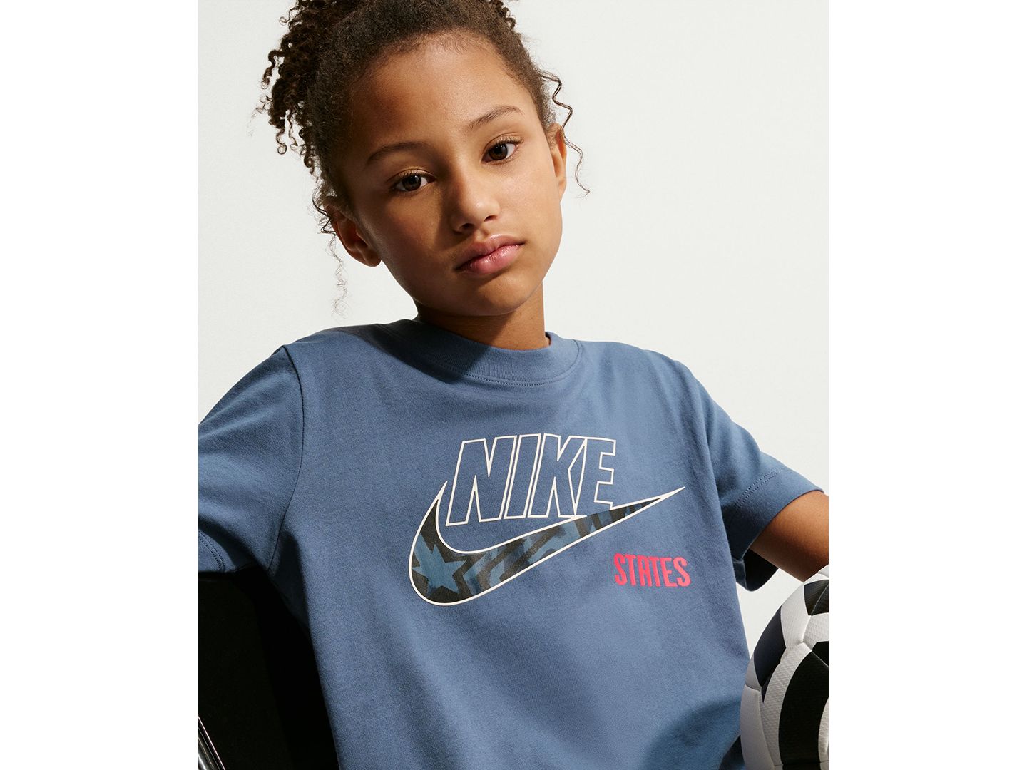 Детская футболка Nike USA Futura Soccer, цвет: Синий — фото 3