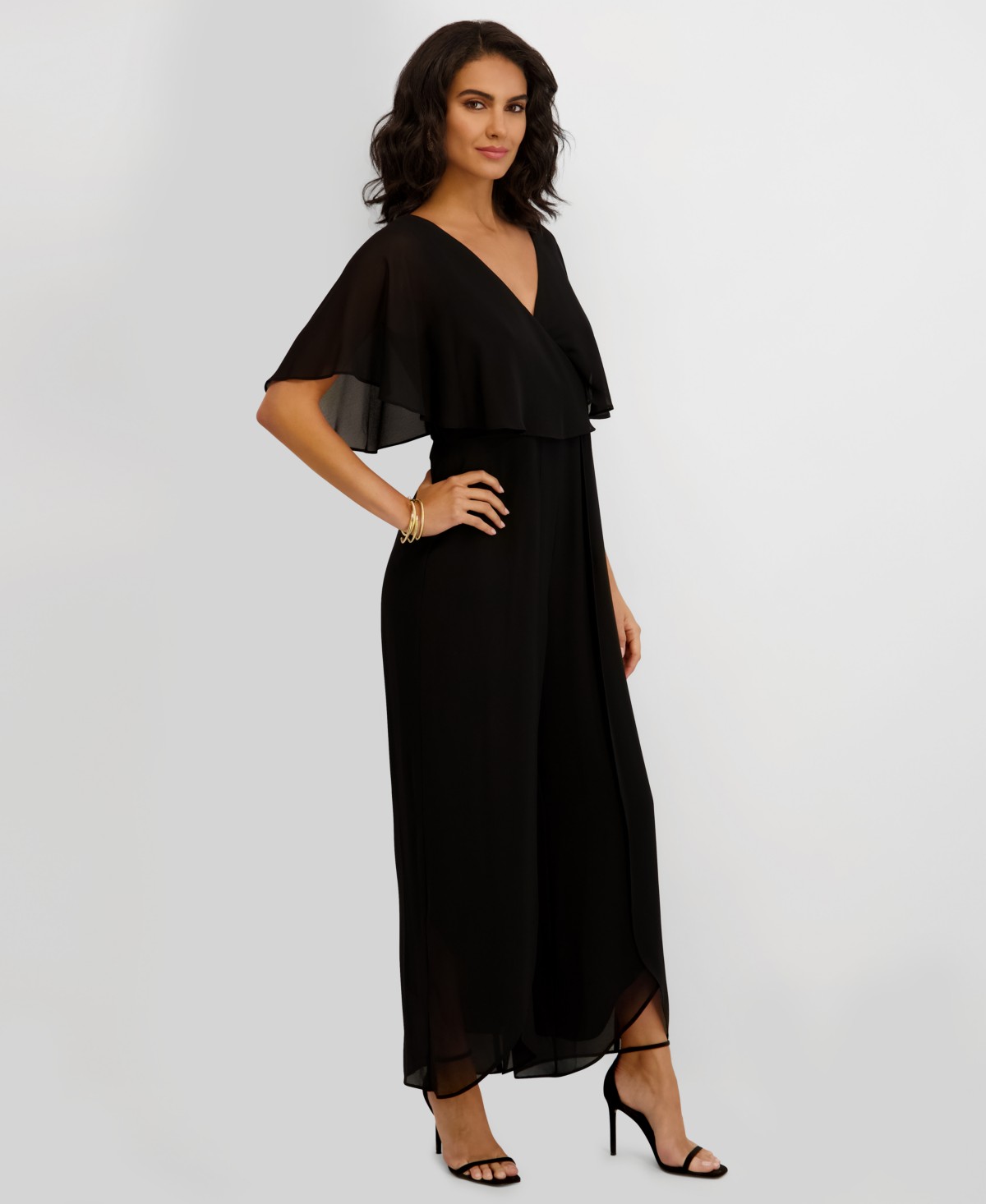 Женские Kensie Women's Flutter-Sleeve Jumpsuit — фото 3