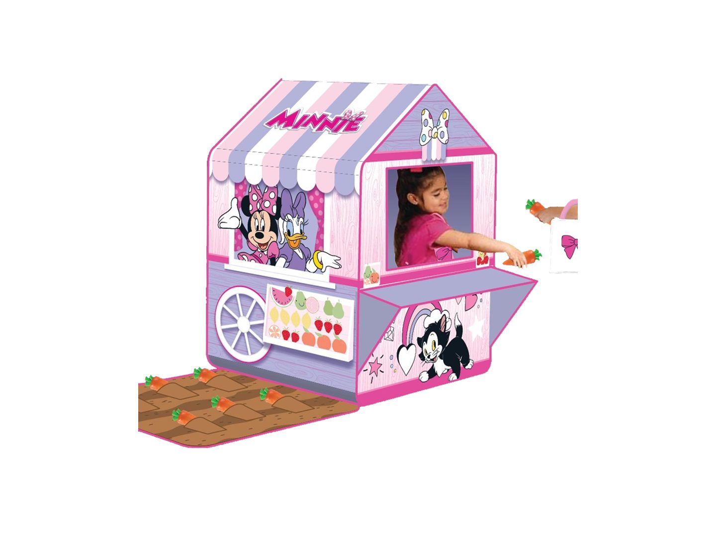 Детские игрушки Minnie Mouse Disney Veggie Stand Pop and Play 8-Piece Tent, Ages 3+ — фото 1