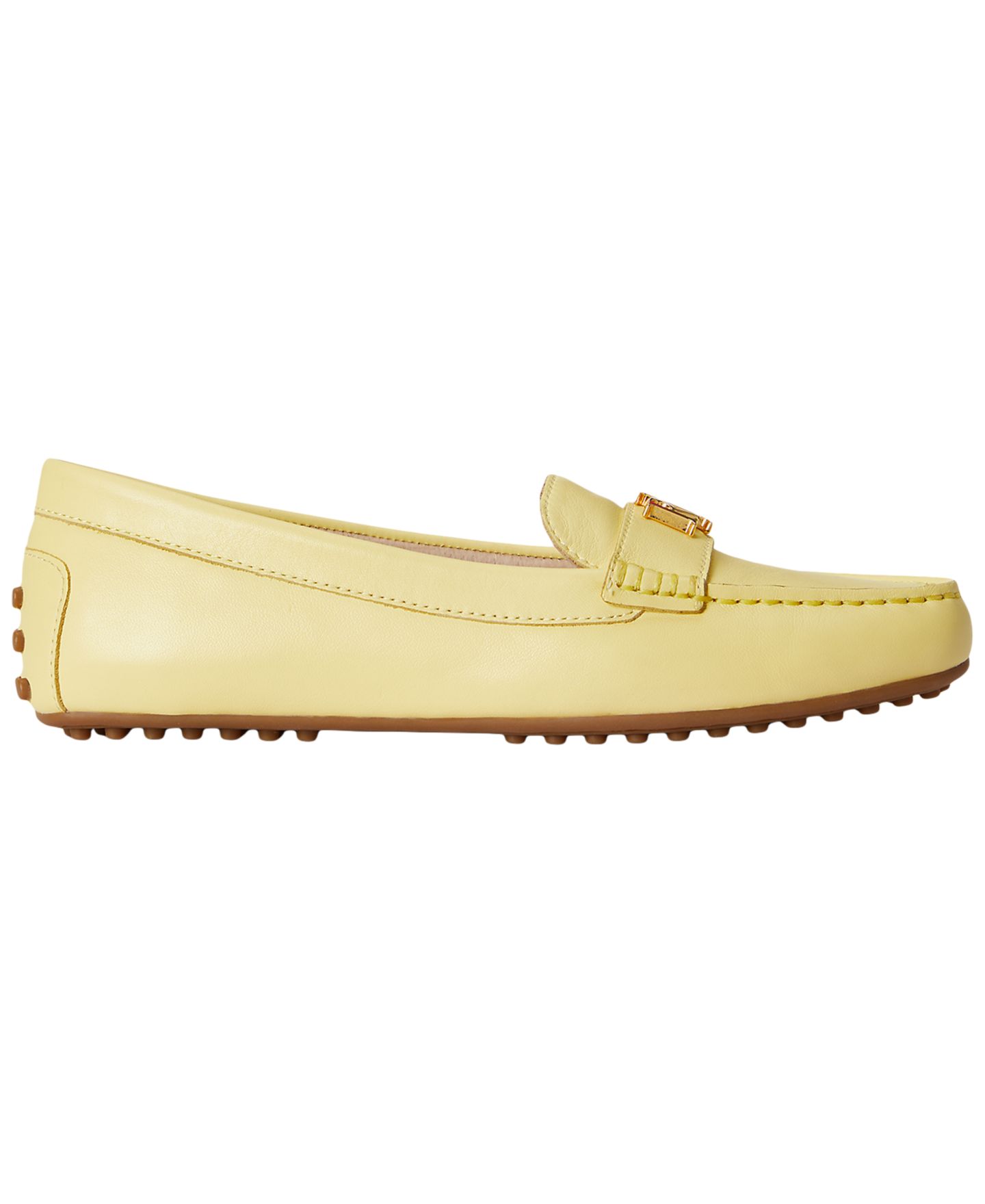 Женские туфли Lauren Ralph Lauren Barnsbury Round Toe, цвет: Лимонный сорбет кожаный — фото 2