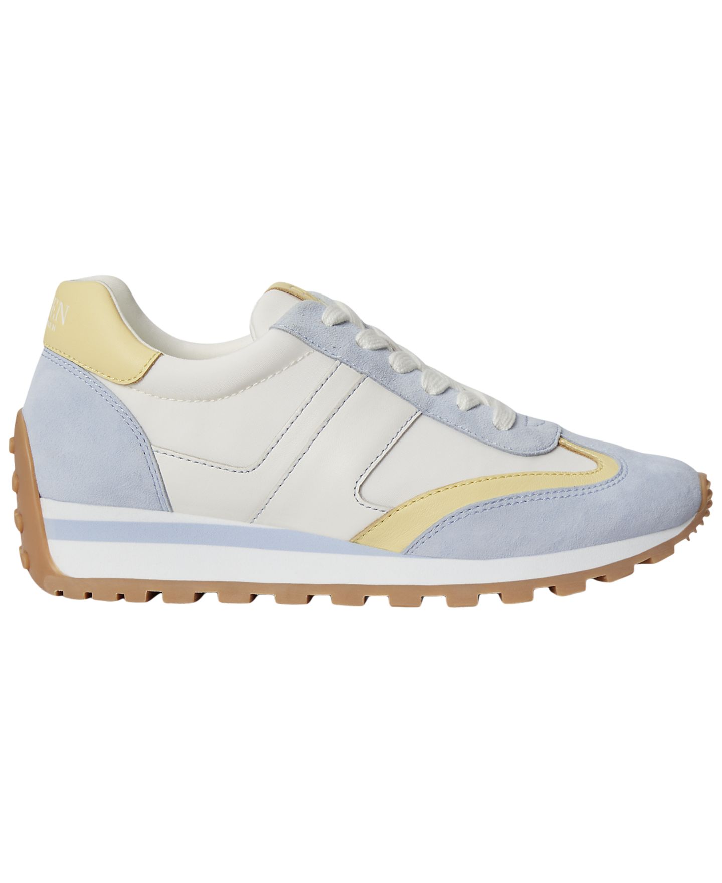 Женские кроссовки Lauren Ralph Lauren Dani Color-Blocked Lace-Up, цвет: Синий / Лимонный сорбет — фото 2