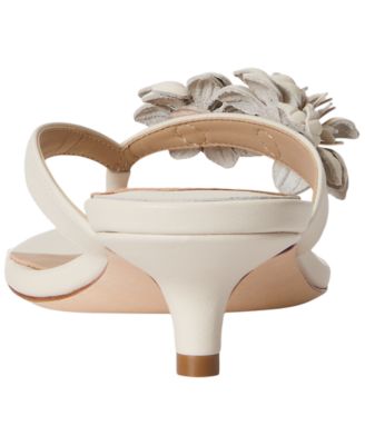 Women's Francesca Floral-Trim Nappa Dress Sandals