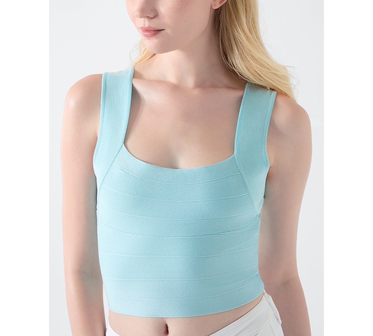 Guess Women's Karmen Mirage Back-Cutout Cropped Tank Top