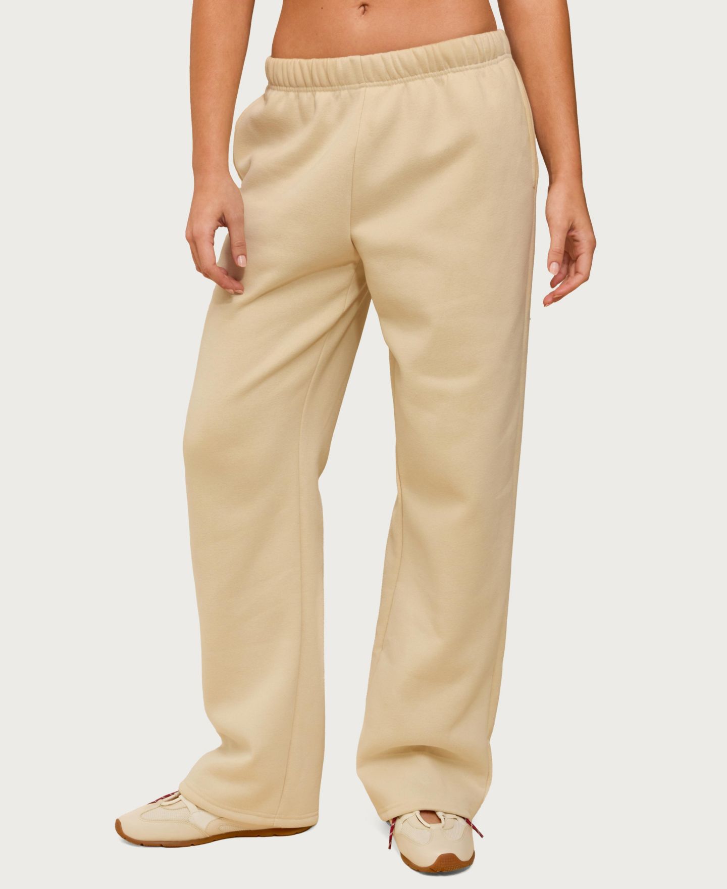 Женские брюки Edikted Kyrie Sweatpants, цвет: Бежевый — фото 1