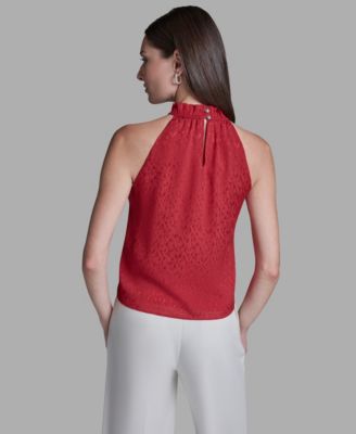 Women's Ruffle Halter Neck Top