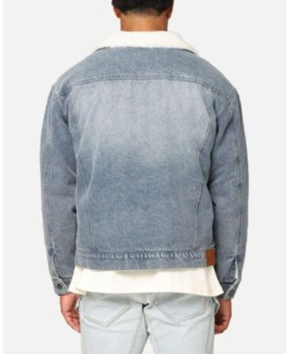 Big & Tall Sherpa Boxy Denim Jacket