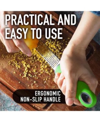 Zester Grater with Handle - Heavy Duty Cheese Grater & Vegetable Grater