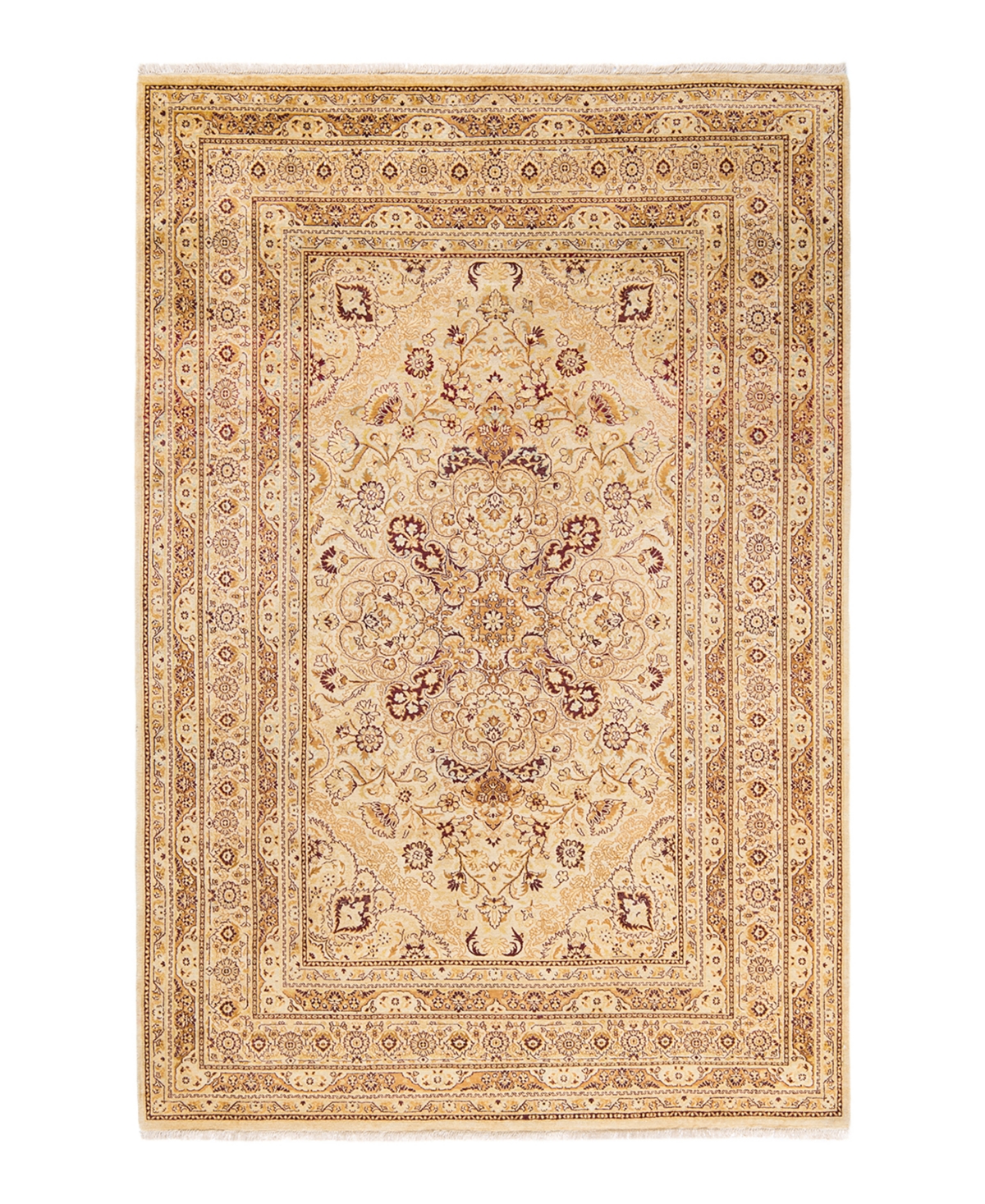 Adorn Hand Woven Rugs Mogul M1195 6' 2" x 9' 4" Area Rug - Ivory