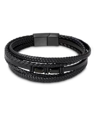 Men's Imperial Leather & Stainless Steel Bracelet