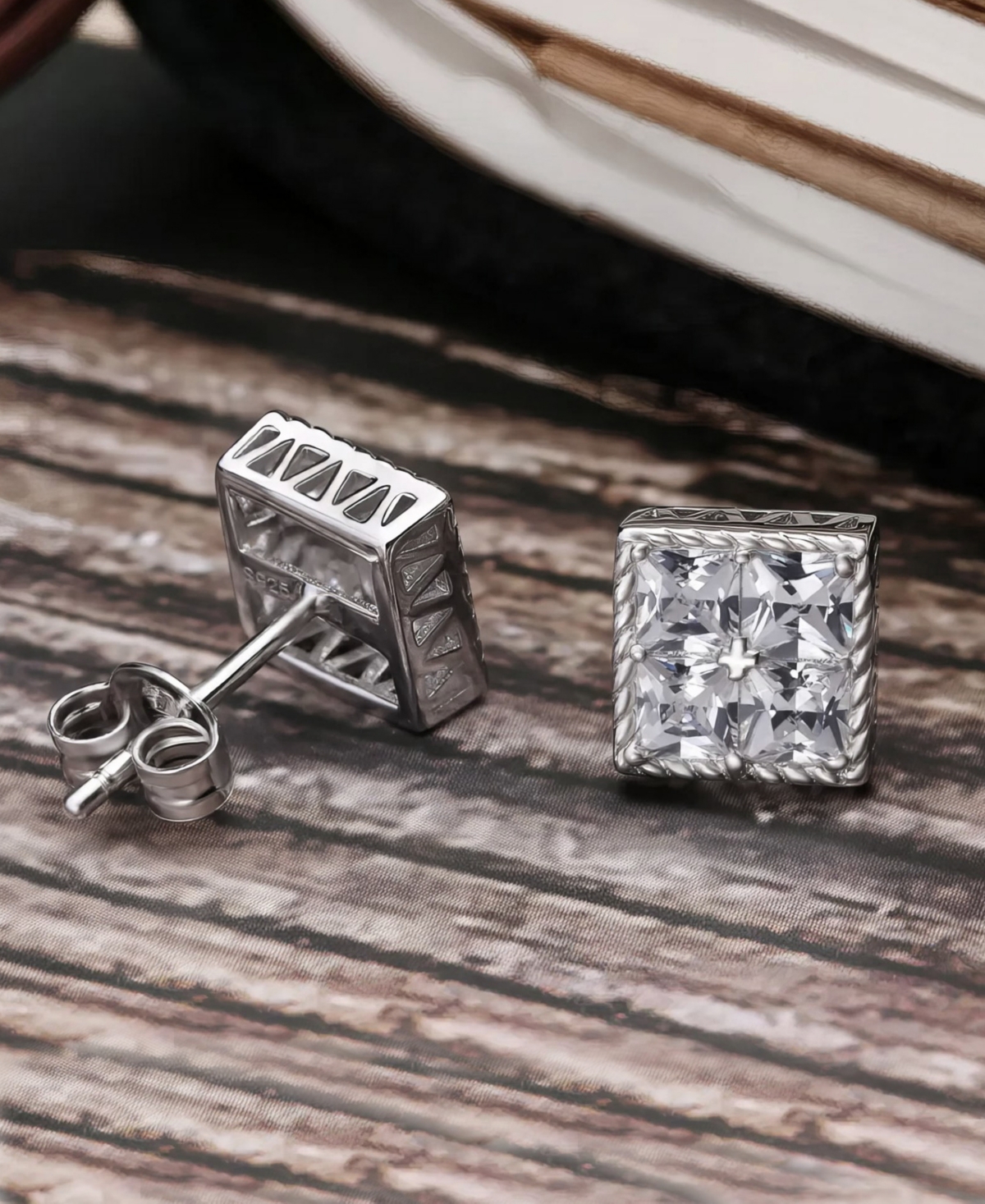 Rhona Sutton Men's Trogan Stud Earrings in Sterling Silver