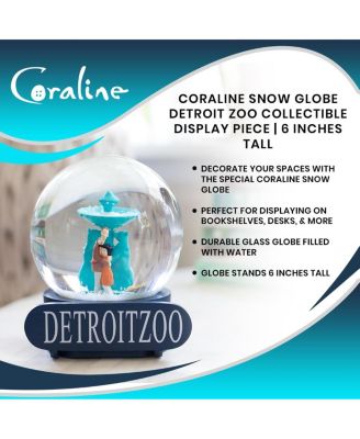 Coraline Snow Globe Detroit Zoo Collectible Display Piece | 6 Inches Tall