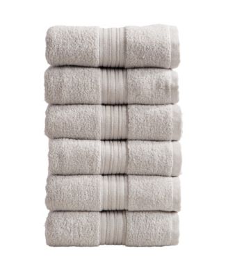 Quick-Drying Cotton 6-Piece Hand Towel Set, 26" x 16"