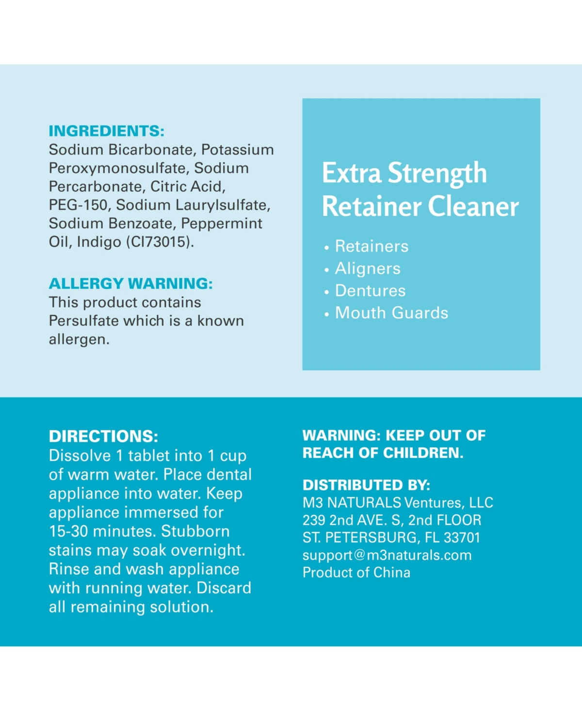 M3 Retainer and Denture Cleaner 120ct