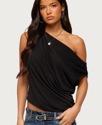 Women's Ofelia Asymmetric Off Shoulder Ruched Top