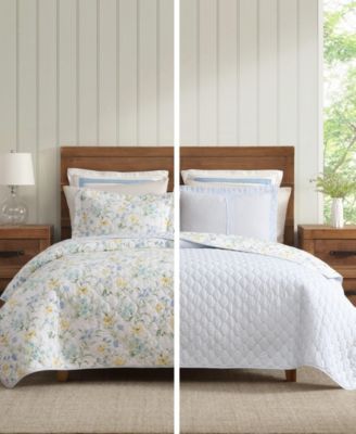 Poppy Meadow Reversible 3-Pc. Quilt Set, Full/Queen