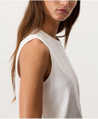 Women's Cotton Slub High Neck Tank Top