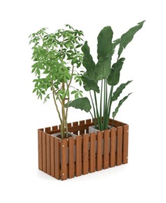 Wooden Raised Planter Box for Flower and Vegetable Gardening