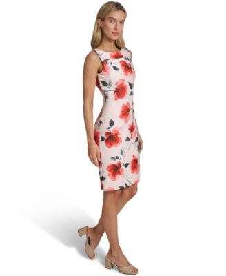 Petite Sleeveless Floral Printed Dress