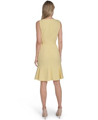 Petite Sleeveless Scuba Crepe Dress