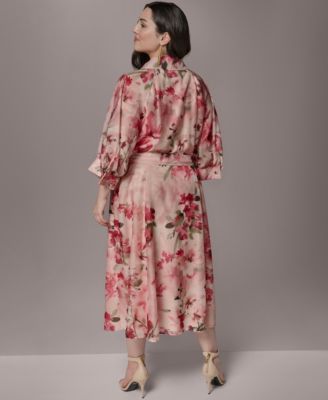 Plus Size Short-Sleeve Organza Shirt Dress