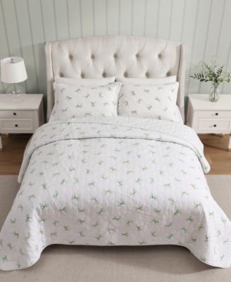 Bouncy Bows Reversible 3-Pc. Quilt Set, King