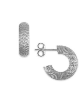 Diamond Cut Sparkle Hoop Earrings in 10k Gold