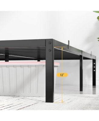 14 Inch Twin Bed Frame with Storage,Metal Platform Twin Bed Frame No Box Spring Needed Steel Slat Support Easy Assembly