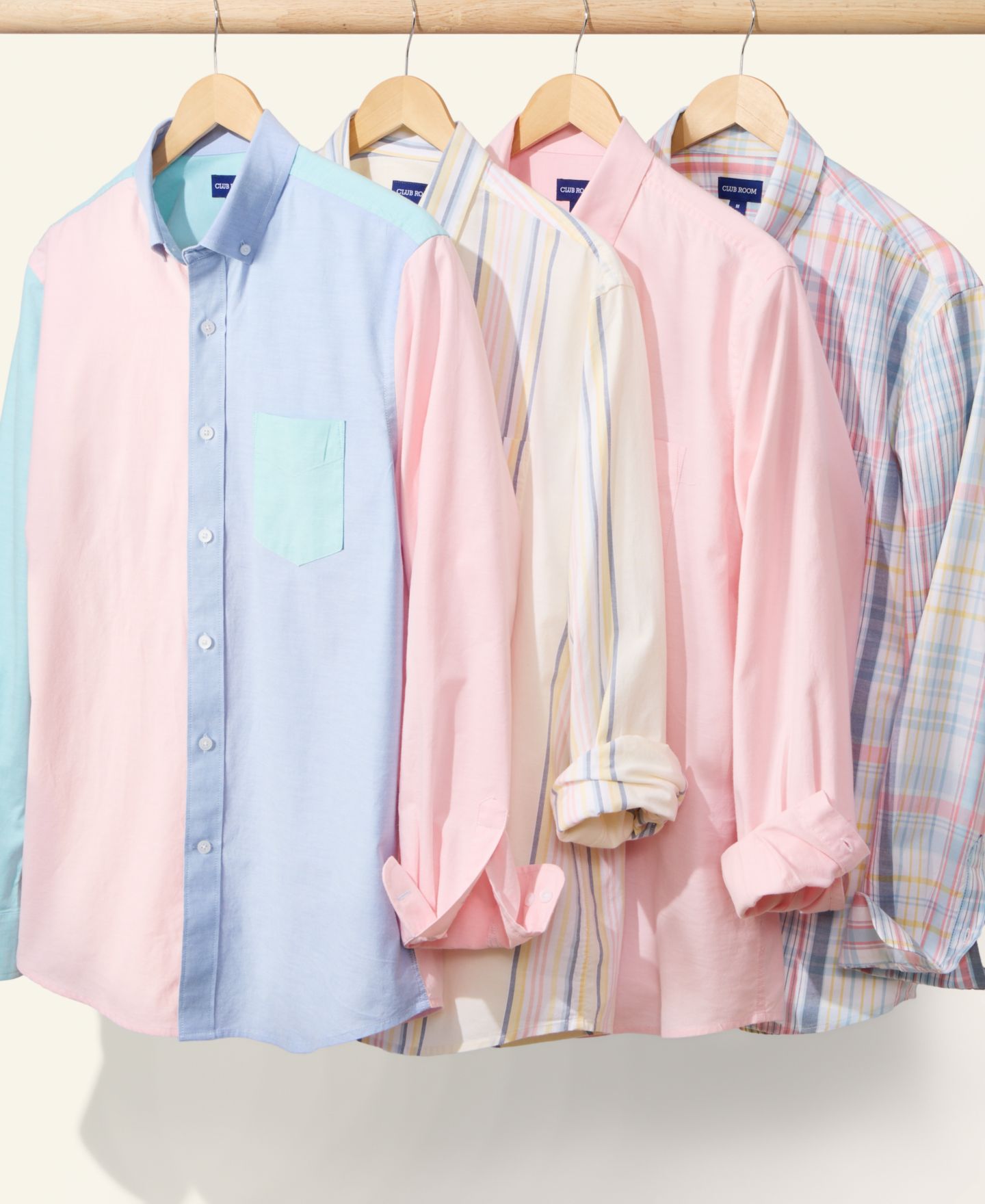 Мужская рубашка Club Room Solid Stretch Oxford Cotton, цвет: Яркий белый — фото 2