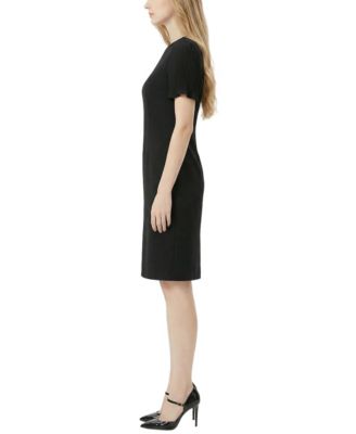 Women's Pliss&eacute; Pleated Short-Sleeve Dress